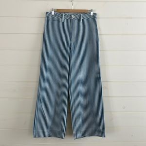 Madewell Striped Denim Wide Leg Pants size 29T